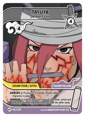 Naruto Mythos TCG - Konoha Shido - Tayuya - (Demon Flute) - KS-065 - Uncommon