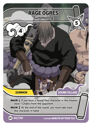 Naruto Mythos TCG - Konoha Shido - Rage Ogres - (Summoning) - KS-066 - Uncommon