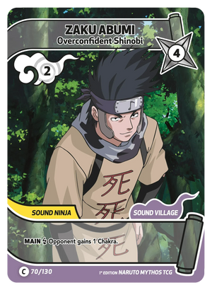 Naruto Mythos TCG - Konoha Shido - Zaku Abumi - (Overconfident Shinobi) - KS-070 - Common
