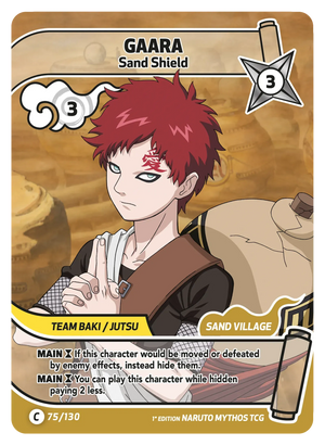 Naruto Mythos TCG - Konoha Shido - Gaara - (Sand Shield) - KS-075 - Common