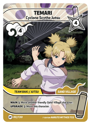 Naruto Mythos TCG - Konoha Shido - Temari - (Cyclone Scythe Jutsu) - KS-080 - Uncommon