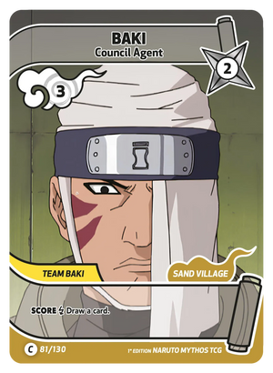 Naruto Mythos TCG - Konoha Shido - Baki - (Council Agent) - KS-081 - Common