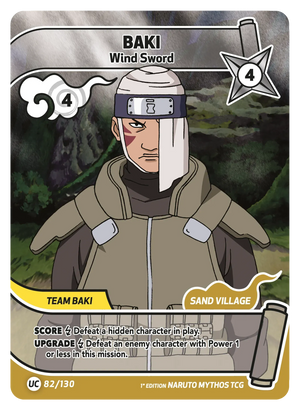 Naruto Mythos TCG - Konoha Shido - Baki - (Wind Sword) - KS-082 - Uncommon