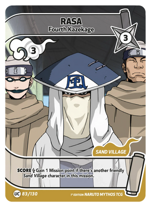 Naruto Mythos TCG - Konoha Shido - Rasa - (Fourth Kazekage) - KS-083 - Common