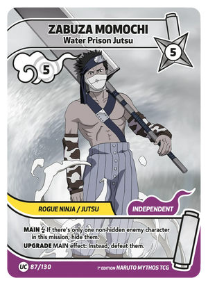 Naruto Mythos TCG - Konoha Shido - Zabuza Momochi - (Water Prison Jutsu) - KS-087 - Uncommon
