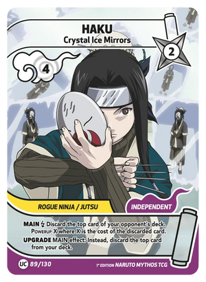 Naruto Mythos TCG - Konoha Shido - Haku - (Crystal Ice Mirrors) - KS-089 - Uncommon