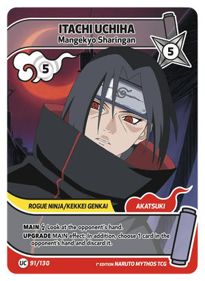 Naruto Mythos TCG - Konoha Shido - Itachi Uchiha - (Mangekyo Sharingan) - KS-091 - Uncommon