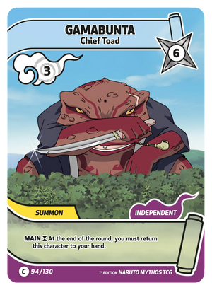 Naruto Mythos TCG - Konoha Shido - Gamabunta - (Chief Toad) - KS-094 - Common