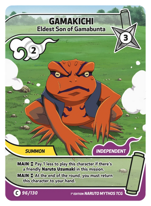 Naruto Mythos TCG - Konoha Shido - Gamakichi - (Eldest Son of Gamabunta) - KS-096 - Common