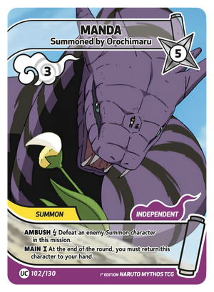 Naruto Mythos TCG - Konoha Shido - Manda - (Summoned by Orochimaru) - KS-102 - Common