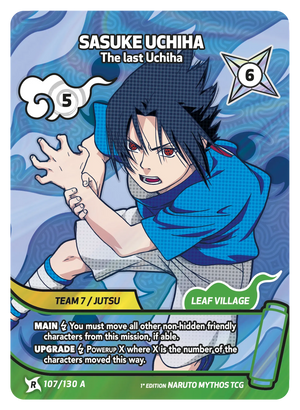 Naruto Mythos TCG - Konoha Shido - Sasuke Uchiha - (The last Uchiha) - KS-107-A - Art Rare