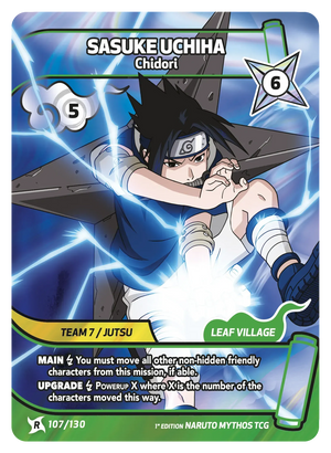 Naruto Mythos TCG - Konoha Shido - Sasuke Uchiha - (Chidori) - KS-107 - Rare