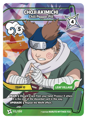 Naruto Mythos TCG - Konoha Shido - Choji Akimichi - (Chili Pepper Pill) - KS-112 - Rare