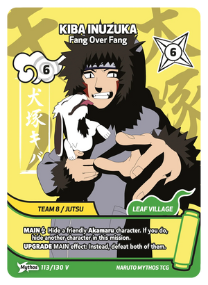 Naruto Mythos TCG - Konoha Shido - Kiba Inuzuka - (Fang Over Fang) - KS-113-V - Mythos