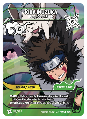 Naruto Mythos TCG - Konoha Shido - Kiba Inuzuka - (Fang Over Fang) - KS-113 - Rare