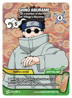 Naruto Mythos TCG - Konoha Shido - Shino Aburame - (I am a member of the Hidden Leaf Village's Aburame clan.) - KS-115-A - Art Rare