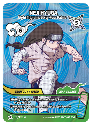 Naruto Mythos TCG - Konoha Shido - Neji Hyuga - (Eight Trigrams Sixty-Four Palms) - KS-116-A - Art Rare