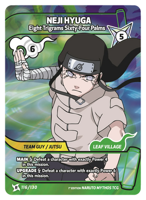 Naruto Mythos TCG - Konoha Shido - Neji Hyuga - (Eight Trigrams Sixty-Four Palms) - KS-116 - Rare