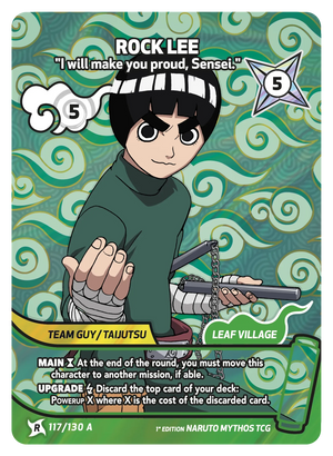 Naruto Mythos TCG - Konoha Shido - Rock Lee - (I will make you proud, Sensei.) - KS-117-A - Art Rare