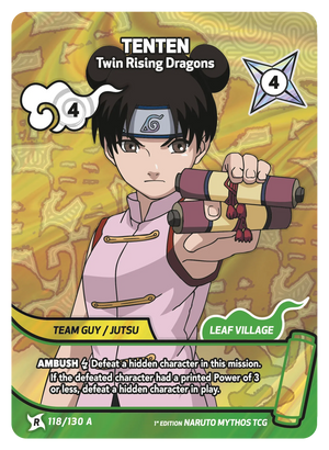 Naruto Mythos TCG - Konoha Shido - Tenten - (Twin Rising Dragons) - KS-118-A - Art Rare