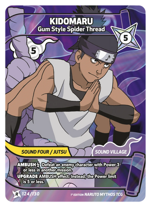 Naruto Mythos TCG - Konoha Shido - Kidomaru - (Gum Style Spider Thread) - KS-124 - Rare