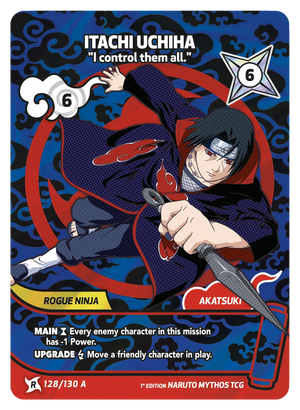 Naruto Mythos TCG - Konoha Shido - Itachi Uchiha - (I control them all.) - KS-128-A - Art Rare