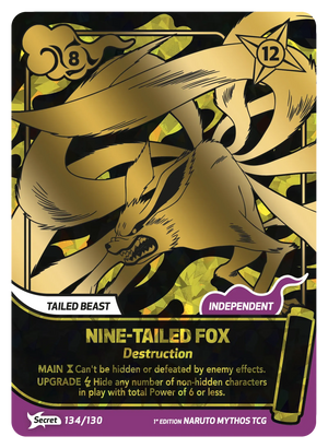 Naruto Mythos TCG - Konoha Shido - Nine-Tailed Fox - (Destruction) - KS-134 - Secret