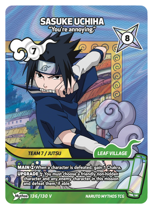 Naruto Mythos TCG - Konoha Shido - Sasuke Uchiha - (You're annoying.) - KS-136-V - Mythos