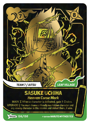 Naruto Mythos TCG - Konoha Shido - Sasuke Uchiha - (Heaven Curse Mark) - KS-136 - Secret