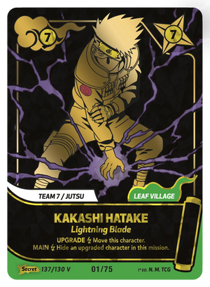 Naruto Mythos TCG - Konoha Shido - Kakashi Hatake - (Lightning Blade) - KS-137-SV - Secret