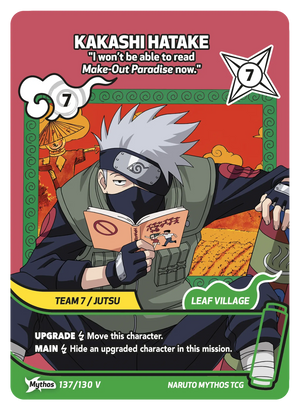 Naruto Mythos TCG - Konoha Shido - Kakashi Hatake - (I won't be able to read Make-Out Paradise now.) - KS-137-V - Mythos