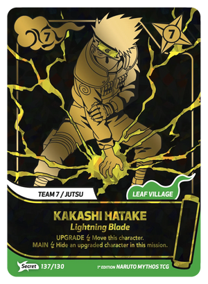 Naruto Mythos TCG - Konoha Shido - Kakashi Hatake - (Lightning Blade) - KS-137 - Secret