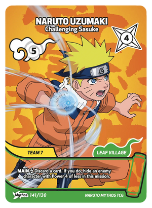 Naruto Mythos TCG - Konoha Shido - Naruto Uzumaki - (Challenging Sasuke) - KS-141 - Mythos