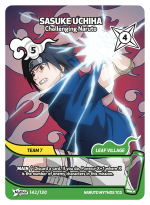 Naruto Mythos TCG - Konoha Shido - Sasuke Uchiha - (Challenging Naruto) - KS-142 - Mythos