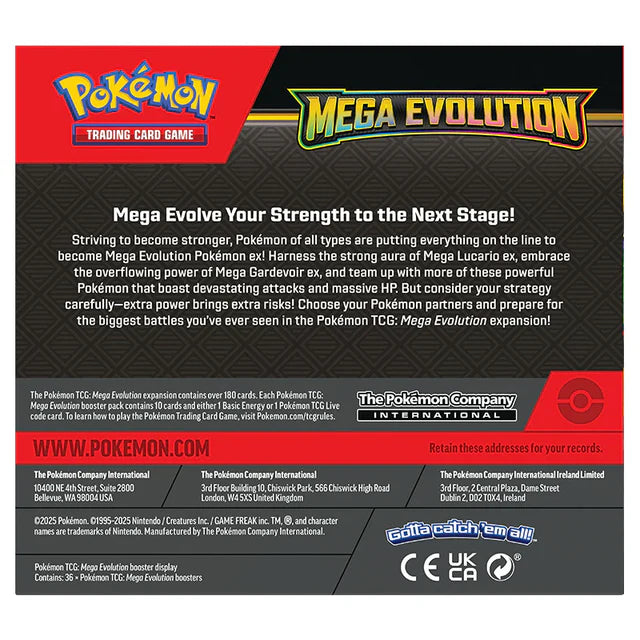 Pokmon TCG - Mega Evolution Booster Box (36 Packs) (Factory Sealed) Pokmon TCG - Mega Evolution Booster Box (36 Packs) (Factory Sealed)