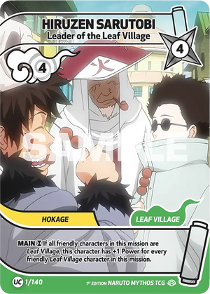 Naruto Mythos TCG - Shinobi Shiren - Hiruzen Sarutobi - (Leader of the Leaf Village) - SS-001-UC - Uncommon