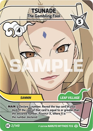 Naruto Mythos TCG - Shinobi Shiren - Tsunade - (The Gambling Fool) - SS-002-UC - Uncommon