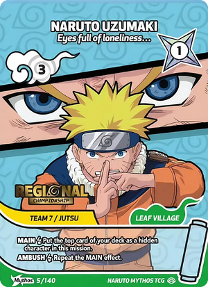 Naruto Mythos TCG - Shinobi Shiren - Naruto Uzumaki - ("Eyes full of loneliness...") - SS-005-MV - Mythos V