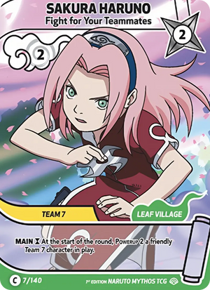 Naruto Mythos TCG - Shinobi Shiren - Sakura Haruno - (Fight for Your Teammates) - SS-007-C - Common