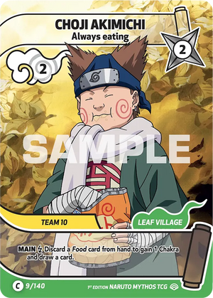 Naruto Mythos TCG - Shinobi Shiren - Choji Akimichi - (Always eating) - SS-009-C - Common