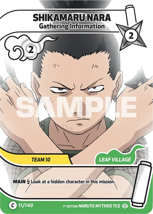 Naruto Mythos TCG - Shinobi Shiren - Shikamaru Nara - (Gathering Information) - SS-011-C - Common