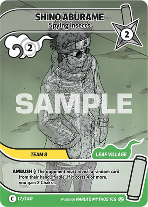Naruto Mythos TCG - Shinobi Shiren - Shino Aburame - (Spying Insects) - SS-017-C - Common