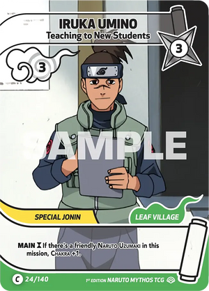 Naruto Mythos TCG - Shinobi Shiren - Iruka Umino - (Teaching to New Students) - SS-024-C - Common
