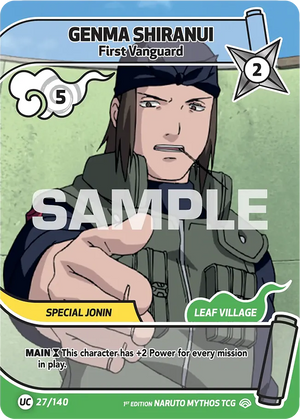 Naruto Mythos TCG - Shinobi Shiren - Genma Shiranui - (First Vanguard) - SS-027-UC - Uncommon