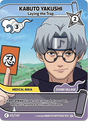 Naruto Mythos TCG - Shinobi Shiren - Kabuto Yakushi - (Laying the Trap) - SS-030-C - Common
