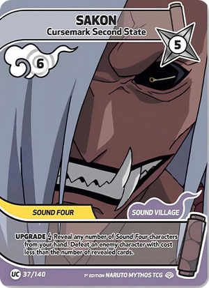 Naruto Mythos TCG - Shinobi Shiren - Sakon - (Cursemark Second State) - SS-037-UC - Uncommon
