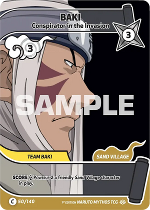Naruto Mythos TCG - Shinobi Shiren - Baki - (Conspirator in the Invasion) - SS-050-C - Common