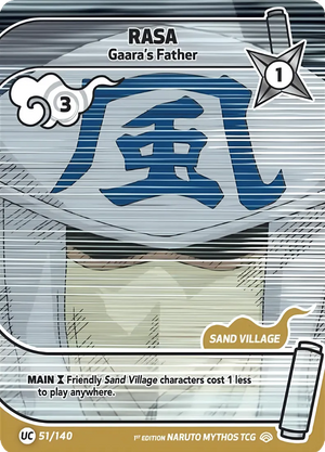 Naruto Mythos TCG - Shinobi Shiren - Rasa - (Gaara's Father) - SS-051-UC - Uncommon