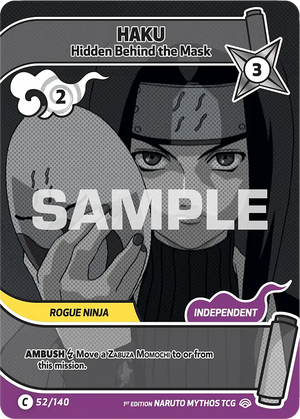 Naruto Mythos TCG - Shinobi Shiren - Haku - (Hidden Behind the Mask) - SS-052-C - Common