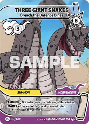 Naruto Mythos TCG - Shinobi Shiren - Three Giant Snakes - (Breach the Defence Lines) - SS-056-UC - Uncommon